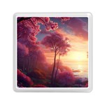 Pink Nature Memory Card Reader (Square) Front