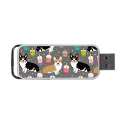 Welsh Corgi Dog Boba Tea Bubble Kawaii Portable Usb Flash (one Side) by Grandong