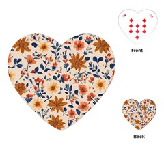 Boho Flowers Seamless Patternn Playing Cards Single Design (heart) by Jack14