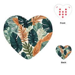 Tropical Leaf Playing Cards Single Design (heart) by Jack14