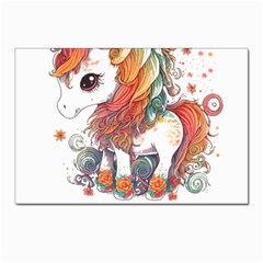 Baby Unicorn T- Shirt Colourful Bay Unicorn T- Shirt Yoga Reflexion Pose T- Shirtyoga Reflexion Pose T- Shirt Postcards 5  X 7  (pkg Of 10) by hizuto