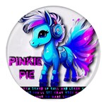 PINKIE PIE  Round Glass Fridge Magnet (4 pack) Front