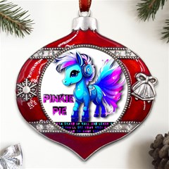 Pinkie Pie  Metal Snowflake And Bell Red Ornament by Internationalstore