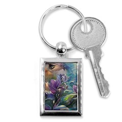 Abstract Blossoms  Key Chain (rectangle) by Internationalstore