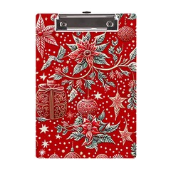 Christmas Pattern A5 Acrylic Clipboard by Valentinaart