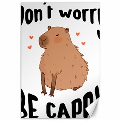 Capybara T- Shirt Cute Gentlemen Capybara T- Shirt Yoga Reflexion Pose T- Shirtyoga Reflexion Pose T- Shirt Canvas 20  X 30  by hizuto