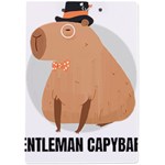 Capybara T- Shirt Gentlemen Capybara - A Cute Funny Capybara Illustration T- Shirt Yoga Reflexion Pose T- Shirtyoga Reflexion Pose T- Shirt A4 Acrylic Clipboard Back