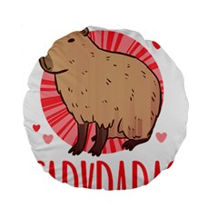 Capybara T- Shirt Just A Girl Who Loves Capybaras T- Shirt Yoga Reflexion Pose T- Shirtyoga Reflexion Pose T- Shirt Standard 15  Premium Round Cushions by hizuto