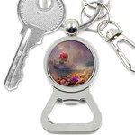 Floral Blossoms  Bottle Opener Key Chain Front