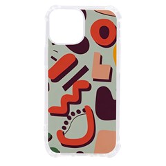 Shapes In Retro Colors On A Green Background Iphone 13 Mini Tpu Uv Print Case by LalyLauraFLM