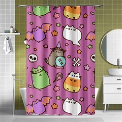 Pusheen Cat Shower Curtain 48  X 72  (small)  by Pakjumat