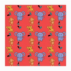 Elephant Monkey Dog Cartoon Medium Glasses Cloth by Pakjumat