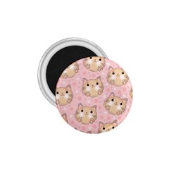 Cat Pattern Pink Cartoon 1 75  Magnets by Pakjumat