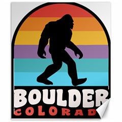 Boulder T- Shirt Boulder Colorado Bigfoot Sasquatch Hiking Camping T- Shirt Canvas 20  X 24  by JamesGoode