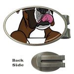 Boxer Dog T- Shirt Boxer T- Shirt Money Clips (Oval)  Front