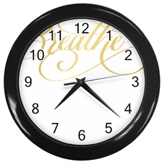 Breathe T- Shirt Breathe In Gold T- Shirt (1) Wall Clock (black) by JamesGoode