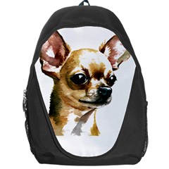 Brown Chihuahua T- Shirt Tan Brown Chihuahua Watercolor Portrait T- Shirt Backpack Bag by JamesGoode