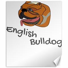 Bulldog T- Shirt Dog Face T- Shirt Canvas 20  X 24  by JamesGoode