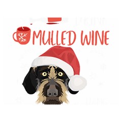 German Wirehaired Pointer T- Shirt German Wirehaired Pointer Mulled Wine Christmas T- Shirt Premium Plush Fleece Blanket (extra Small) by ZUXUMI