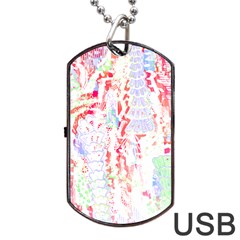 Abstractart T- Shirt Abstract Forest In Pink T- Shirt Dog Tag Usb Flash (one Side) by EnriqueJohnson