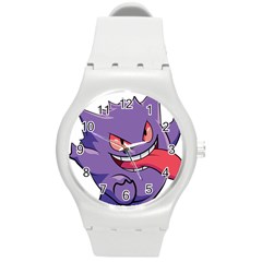 Purple Funny Monster Round Plastic Sport Watch (m) by Sarkoni