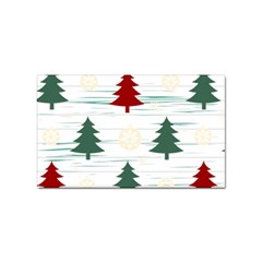 Christmas Tree Snowflake Pattern Sticker (rectangular) by Sarkoni