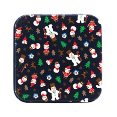 Christmas Santa Claus Pattern Square Metal Box (black) by Sarkoni