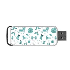 Christmas Seamless Pattern Design Portable Usb Flash (one Side) by Sarkoni