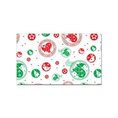 Merry Christmas Geometric Pattern Sticker (rectangular) by Sarkoni