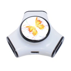 Butterfly Design T- Shirtbutterfly T- Shirt (1) 3-port Usb Hub by EnriqueJohnson