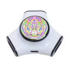 Circle T- Shirt Colourful Abstract Circle Design T- Shirt 3-port Usb Hub by EnriqueJohnson