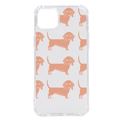 Dachshund Dog Pattern T- Shirt Brown Dachshund Dog Breed Cute Pattern T- Shirt Iphone 14 Plus Tpu Uv Print Case by EnriqueJohnson