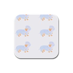 Dachshund Dog T- Shirt Dachshund Dog Pattern T- Shirt Rubber Square Coaster (4 Pack) by EnriqueJohnson