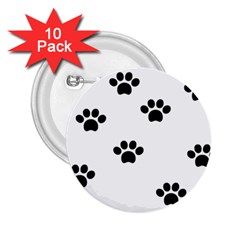 Dog Paw Print T- Shirt Paw Pattern 6 2 25  Buttons (10 Pack)  by EnriqueJohnson