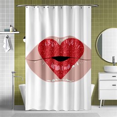 Lips -16 Shower Curtain 48  X 72  (small)  by SychEva