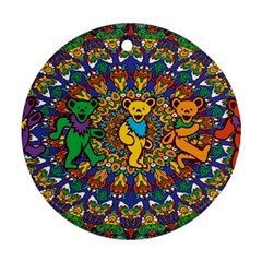 Grateful Dead Pattern Round Ornament (two Sides) by Sarkoni