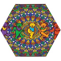 Grateful Dead Pattern Wooden Puzzle Hexagon by Sarkoni