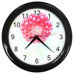 Flower T- Shirtflower T- Shirt Wall Clock (black) by EnriqueJohnson