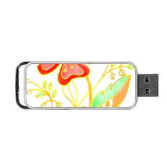 Flowers Art T- Shirtflowers T- Shirt (4) Portable Usb Flash (one Side) by EnriqueJohnson