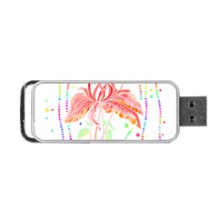 Flowers Illustration T- Shirtflowers T- Shirt (4) Portable Usb Flash (two Sides) by EnriqueJohnson