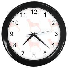 German Shorthaired Pointer Dog T- Shirt German Shorthaired Pointer Dog Pattern T- Shirt Wall Clock (black) by EnriqueJohnson