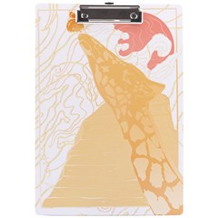 Giraffe T- Shirt Giraffe T- Shirt A4 Acrylic Clipboard by EnriqueJohnson