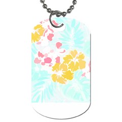 Hawaii T- Shirt Hawaii Flowers Modern T- Shirt Dog Tag (one Side) by EnriqueJohnson