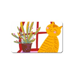 Cat Pet Ginger Art Animal Cartoon Magnet (name Card) by uniart180623