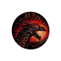 Dragon Rubber Coaster (round) by uniart180623