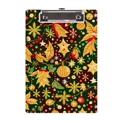 Christmas Pattern A5 Acrylic Clipboard by Valentinaart