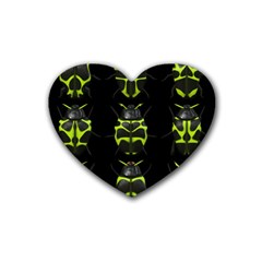 Beetles-insects-bugs- Rubber Heart Coaster (4 Pack) by Ket1n9