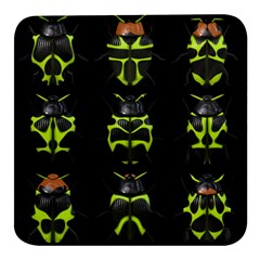 Beetles-insects-bugs- Square Glass Fridge Magnet (4 Pack) by Ket1n9