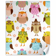 Cute Owls Pattern Canvas 16  X 20  by Ket1n9