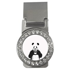 Panda Love Heart Money Clips (cz)  by Ket1n9